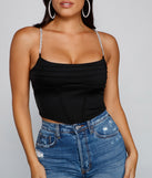 With fun and flirty details, Gleam And Glow Rhinestone Bustier shows off your unique style for a trendy outfit for the summer season!