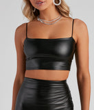 With fun and flirty details, Sleek Stunner Sleeveless Crop Top shows off your unique style for a trendy outfit for the summer season!