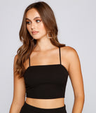 With fun and flirty details, Bring That Knit Crop Top shows off your unique style for a trendy outfit for the summer season!