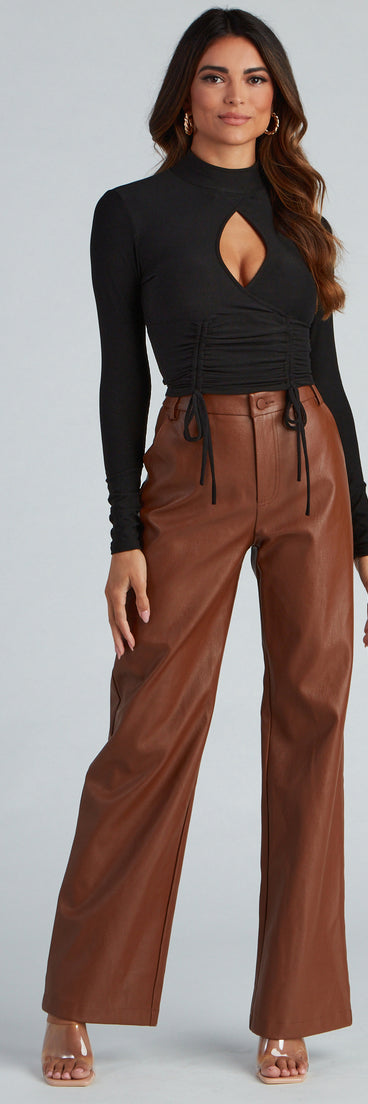 With fun and flirty details, Key To Glamour Drawstring Top shows off your unique style for a trendy outfit for the summer season!