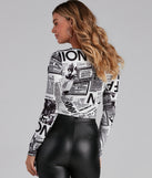 With fun and flirty details, Extra Extra Newspaper Crop Top shows off your unique style for a trendy outfit for the summer season!