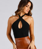With fun and flirty details, Key To Glam Halter Top shows off your unique style for a trendy outfit for the summer season!