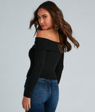 With fun and flirty details, Cozy Knit Off-The-Shoulder Top shows off your unique style for a trendy outfit for the summer season!