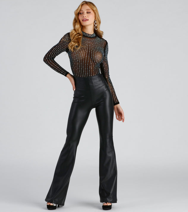 Bling The Glamour Mesh Bodysuit helps create the best bachelorette party outfit or the bride's sultry bachelorette dress for a look that slays!