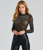 With fun and flirty details, Bling The Glamour Mesh Bodysuit shows off your unique style for a trendy outfit for the summer season!