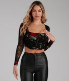 Love At First Rose Bustier Top helps create the best bachelorette party outfit or the bride's sultry bachelorette dress for a look that slays!