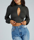 With fun and flirty details, Keyhole Cutie Waffle Knit Crop Top shows off your unique style for a trendy outfit for the summer season!