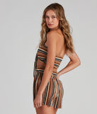 Trendy Pleated And Striped Tube Top is a trendy pick to create 2023 festival outfits, festival dresses, outfits for concerts or raves, and complete your best party outfits!