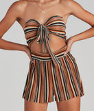 With fun and flirty details, Trendy Pleated And Striped Tube Top shows off your unique style for a trendy outfit for the summer season!