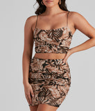 With fun and flirty details, Tropical Getaway Mesh Crop Top shows off your unique style for a trendy outfit for the summer season!
