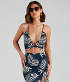 Tropical Palm Leaf Crop Top is a trendy pick to create 2023 festival outfits, festival dresses, outfits for concerts or raves, and complete your best party outfits!