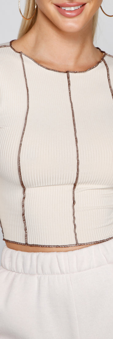 With fun and flirty details, Keepin' Knit Trendy Crop Top shows off your unique style for a trendy outfit for the summer season!