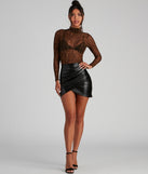 With fun and flirty details, Sexy Slither Mesh Turtleneck Top shows off your unique style for a trendy outfit for the summer season!