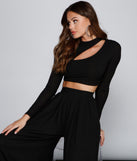 Dress up in Make It Bold Cutout Crop Top as your going-out dress for holiday parties, an outfit for NYE, party dress for a girls’ night out, or a going-out outfit for any seasonal event!