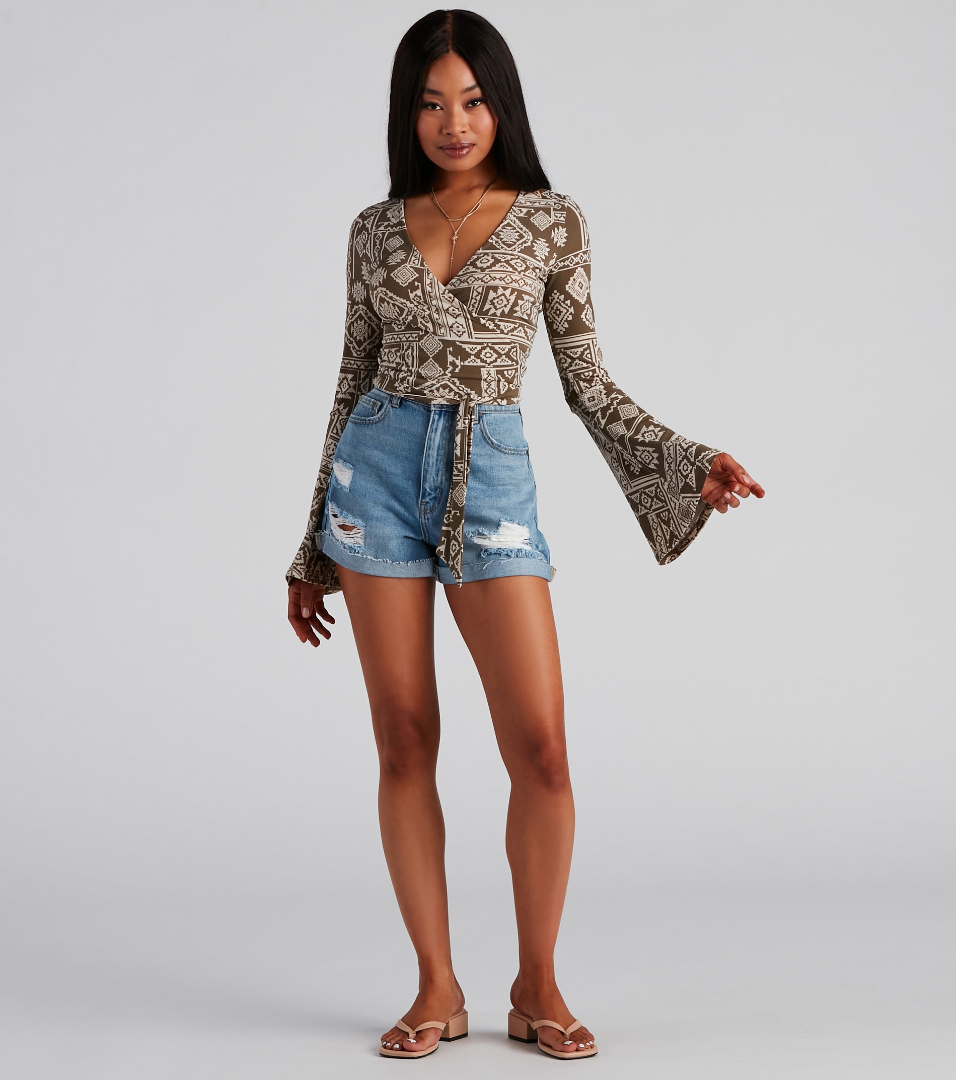 Style Co Cotton Bell-Sleeve Sweater Deep Black L並行輸入品　送料無料 Style \u0026 Co. | Tops | Fitted White Cotton Button Up Blouse W Waist