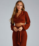 Tied Together Surplice Crop Top creates the perfect New Year’s Eve Outfit or new years dress with stylish details in the latest trends to ring in 2023!