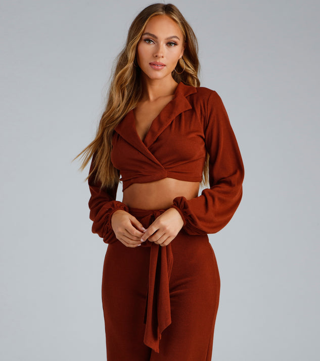 Tied Together Surplice Crop Top creates the perfect New Year’s Eve Outfit or new years dress with stylish details in the latest trends to ring in 2023!