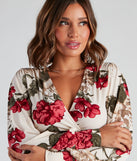 With fun and flirty details, Fall Blooms Floral Surplice Top shows off your unique style for a trendy outfit for the summer season!