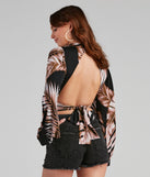 With fun and flirty details, Palm Paradise Tie-Back Crop Top shows off your unique style for a trendy outfit for the summer season!