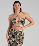 With fun and flirty details, Wild Season Zebra Halter Top shows off your unique style for a trendy outfit for the summer season!