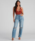 Take The Plunge Faux Suede Bodysuit is a trendy pick to create 2023 festival outfits, festival dresses, outfits for concerts or raves, and complete your best party outfits!