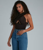 Simple And Stunning Halter Bodysuit creates the perfect New Year’s Eve Outfit or new years dress with stylish details in the latest trends to ring in 2023!