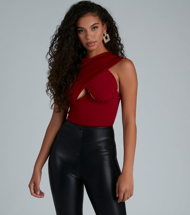 Stop And Stun Underwire Halter Bodysuit helps create the best bachelorette party outfit or the bride's sultry bachelorette dress for a look that slays!