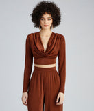 Dress up in Stylish And Chic Slinky Knit Crop Top as your going-out dress for holiday parties, an outfit for NYE, party dress for a girls’ night out, or a going-out outfit for any seasonal event!
