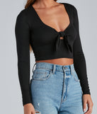 With fun and flirty details, Love You Knot Tie-Front Crop Top shows off your unique style for a trendy outfit for the summer season!