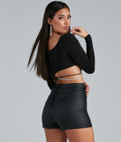 With fun and flirty details, Miss Millionaire Rhinestone Cutout Bodysuit shows off your unique style for a trendy outfit for the summer season!