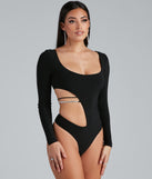 With fun and flirty details, Miss Millionaire Rhinestone Cutout Bodysuit shows off your unique style for a trendy outfit for the summer season!