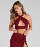 All Night Plunge Halter Top is a trendy pick to create 2023 festival outfits, festival dresses, outfits for concerts or raves, and complete your best party outfits!