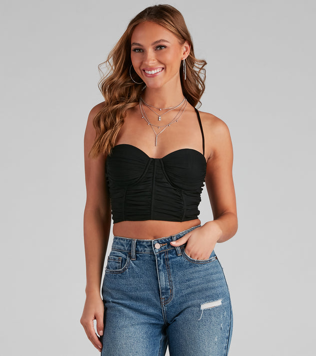 With fun and flirty details, Stunning Style Moment Mesh Bustier shows off your unique style for a trendy outfit for the summer season!