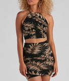 With fun and flirty details, Island Getaway Halter Crop Top shows off your unique style for a trendy outfit for the summer season!