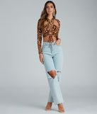With fun and flirty details, Bold Beauty Leopard Brushed Knit Halter Top shows off your unique style for a trendy outfit for the summer season!