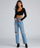 With fun and flirty details, So Effortless Long Sleeve Crop Top shows off your unique style for a trendy outfit for the summer season!