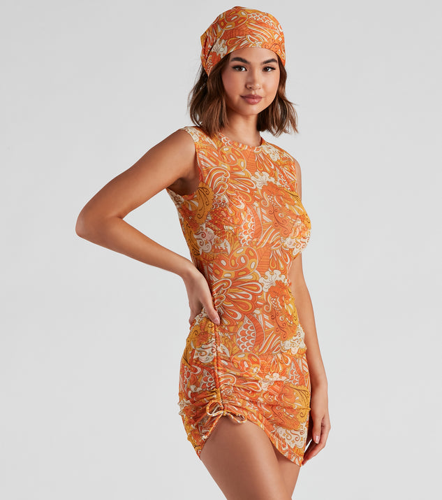 Retro Getaway Mesh Mini Dress is a trendy pick to create 2023 festival outfits, festival dresses, outfits for concerts or raves, and complete your best party outfits!