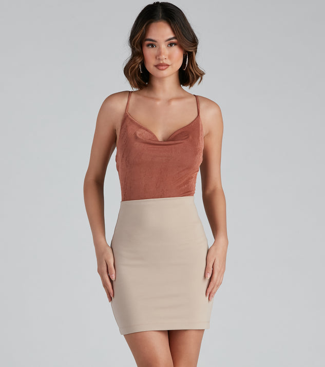 With fun and flirty details, Simple And Sultry Slinky Knit Bodysuit shows off your unique style for a trendy outfit for the summer season!