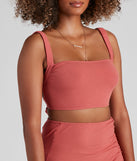 With fun and flirty details, Spring Sunset Tie-Back Crop Top shows off your unique style for a trendy outfit for the summer season!
