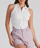 With fun and flirty details, Prepped For Style Pointelle Knit Top shows off your unique style for a trendy outfit for the summer season!