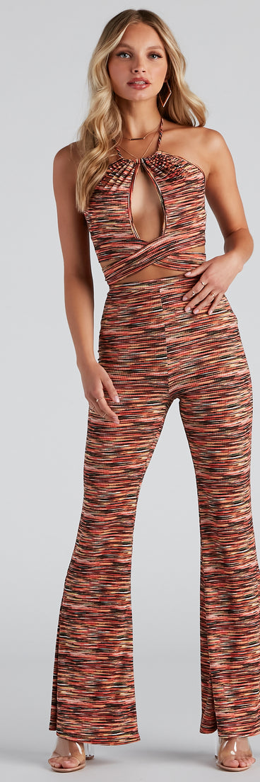 With fun and flirty details, Sassy Knits Keyhole Halter Top shows off your unique style for a trendy outfit for the summer season!