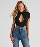 Dress up in Small Rewards Mock Neck Corset Top as your going-out dress for holiday parties, an outfit for NYE, party dress for a girls’ night out, or a going-out outfit for any seasonal event!