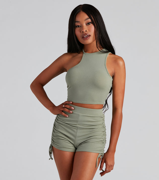 You’ll look stunning in the Cruising Together Rib Tank Top when paired with its matching separate to create a glam clothing set perfect for parties, date nights, concert outfits, back-to-school attire, or for any summer event!