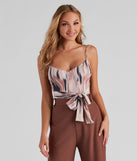 Dress up in Brush Strokes Tie-Waist Bodysuit as your going-out dress for holiday parties, an outfit for NYE, party dress for a girls’ night out, or a going-out outfit for any seasonal event!