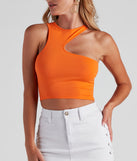 With fun and flirty details, Everyday Trendsetter Cutout Crop Top shows off your unique style for a trendy outfit for the summer season!