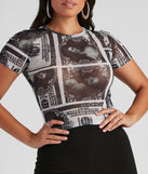 Keep It 100 Mesh Crop Tee is a trendy pick to create 2023 festival outfits, festival dresses, outfits for concerts or raves, and complete your best party outfits!