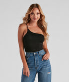 With fun and flirty details, So Subtle One-Shoulder Tank Top shows off your unique style for a trendy outfit for the summer season!