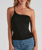 With fun and flirty details, So Subtle One-Shoulder Tank Top shows off your unique style for a trendy outfit for the summer season!