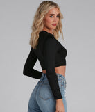 With fun and flirty details, Key To Style Crop Top shows off your unique style for a trendy outfit for the summer season!