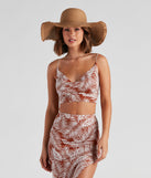 With fun and flirty details, Paradise Cove Cowl Neck Crop Top shows off your unique style for a trendy outfit for the summer season!